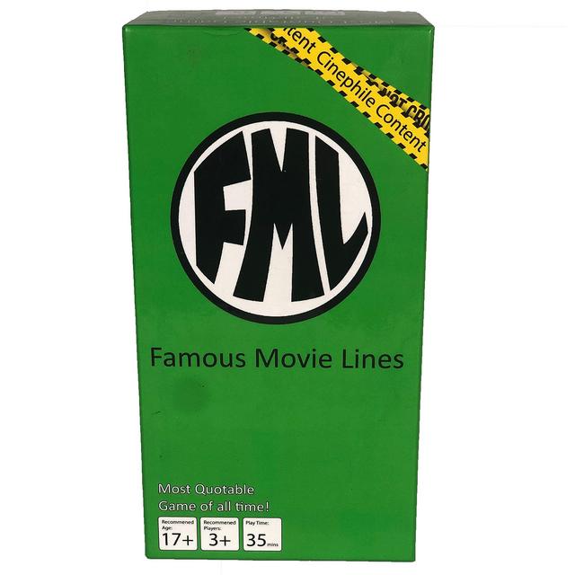 Famous Movie Lines - FML - The Most quotable Game of All time - Movie Lovers Heaven - The Best Family Game Night Game.
