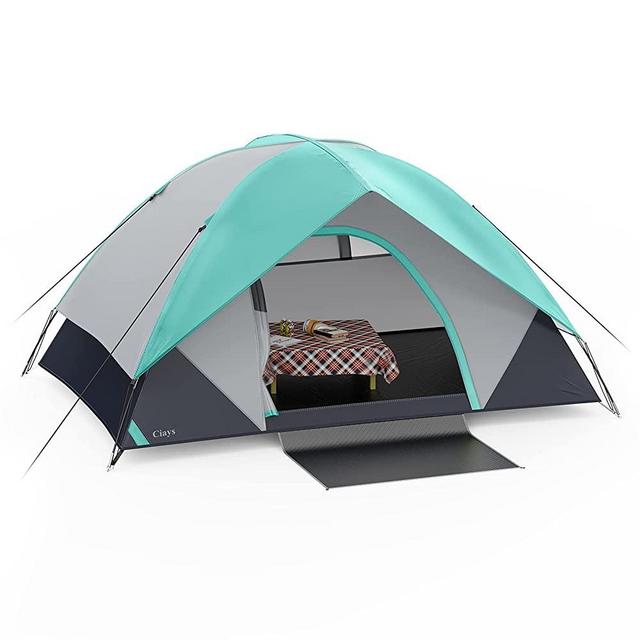 Ciays Camping Tent, Waterproof Family Tent with Removable Rainfly and Carry Bag, Lightweight Tent with Stakes for Camping, Traveling, Backpacking, Hiking, Outdoors
