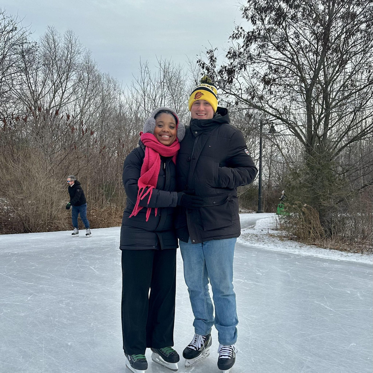 Going ice skating for the first time together!