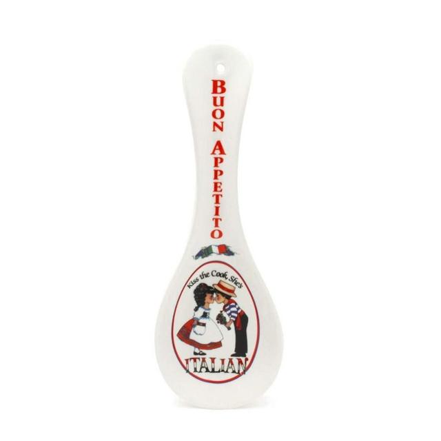 Decorative Ceramic Kitchen Spoon Rest by E.H.G | Italian "Buon Appetito"…