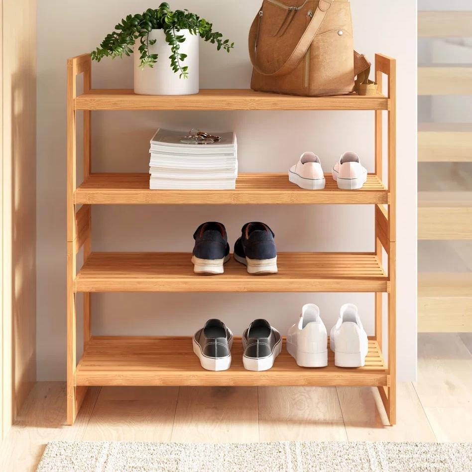 Dotted Line™ 12 Pair Stackable Shoe Rack | Wayfair