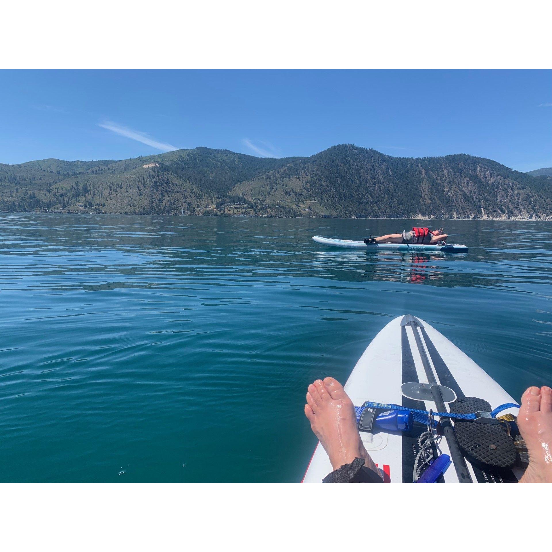 Paddleboarding on Lake Chelan