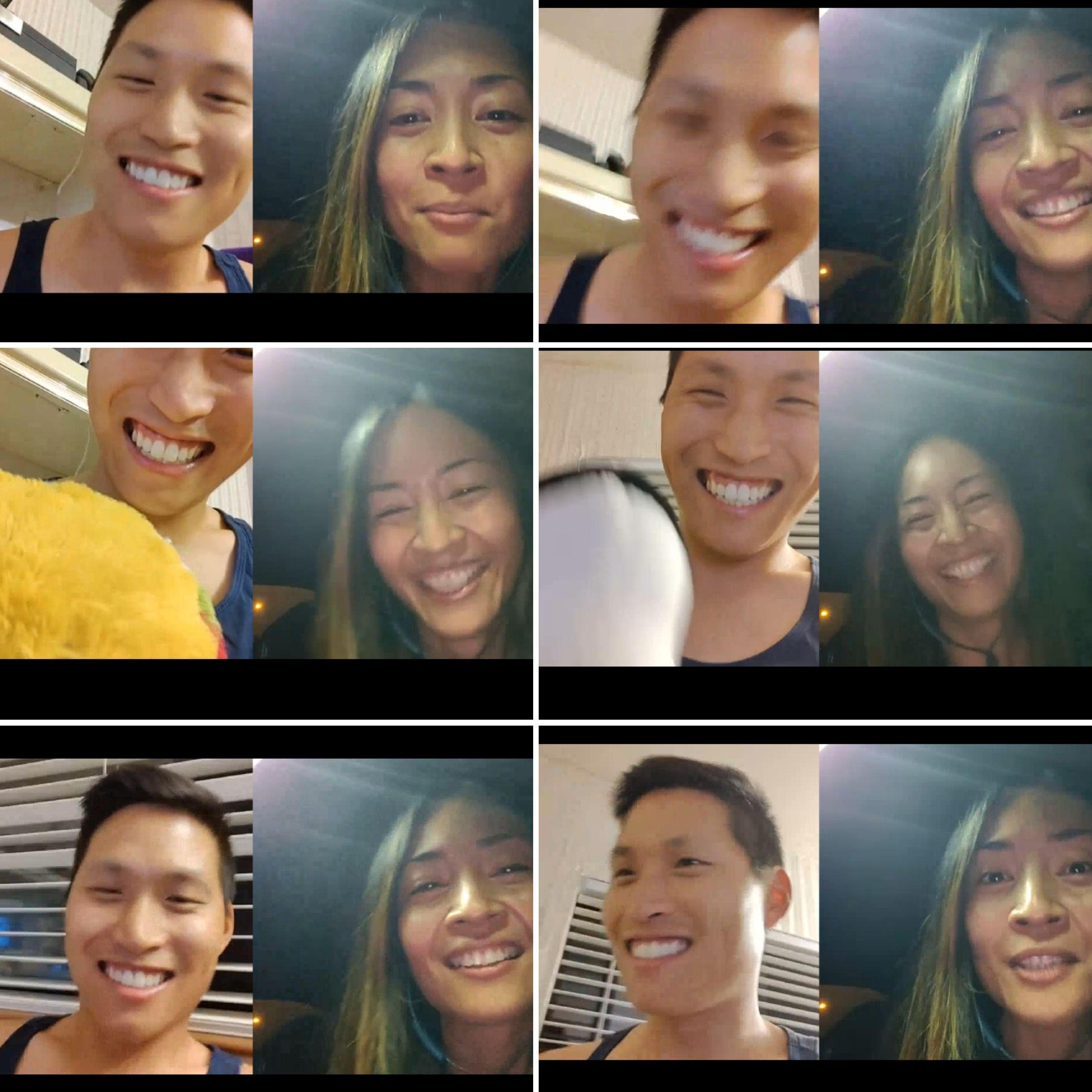 ...on Skype dates including primer aniversario…"what's been tough is this distance, but what wins is our persistence."🎵