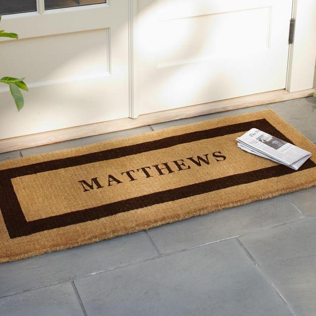 Personalized Framed Doormat, 30 x 48", Espresso