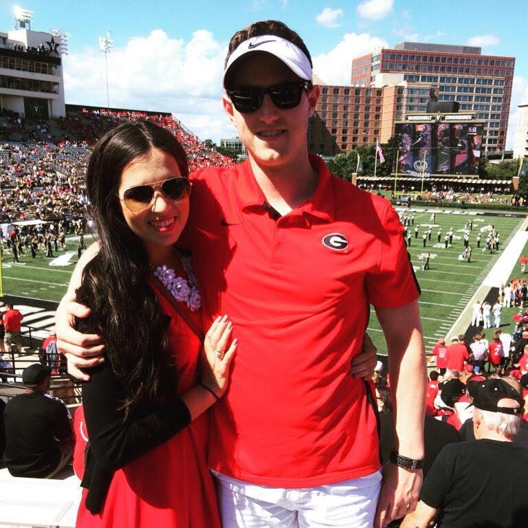 Go Dawgs!! Our first college football game together!