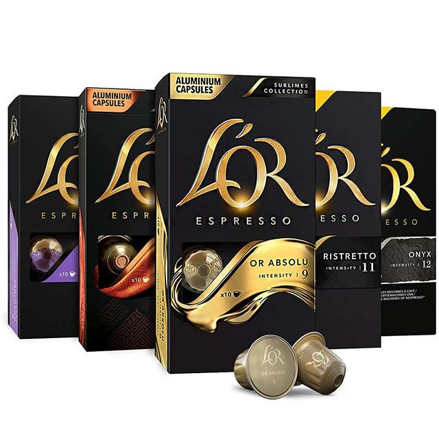 L'OR Espresso Capsules, 50 Capsules Variety Pack, Single Cup Aluminum Coffee Pods Compatible with Nespresso Original Machine