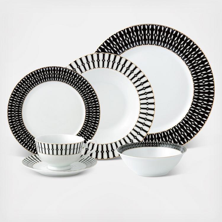 Lorenzo Import, Lorren Home Trends 24-Piece Fiesta Dinnerware Set - Main Image