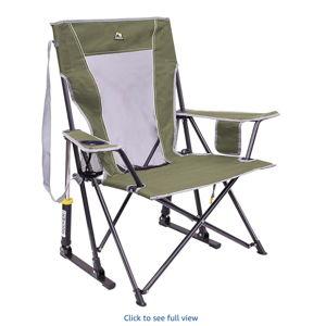 Outdoor Comfort Pro Rocker Collapsible Rocking Chair Loden Green