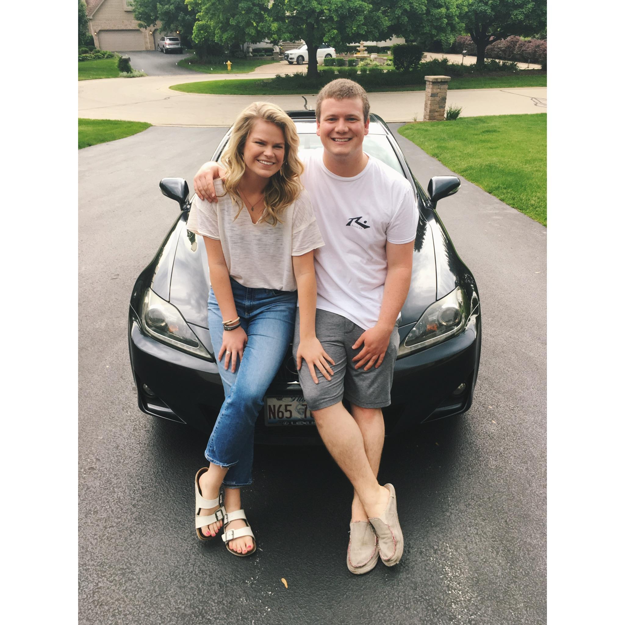 Our first trip to Ohio together! we wanted to commemorate our trips starting with a picture in front of our car
