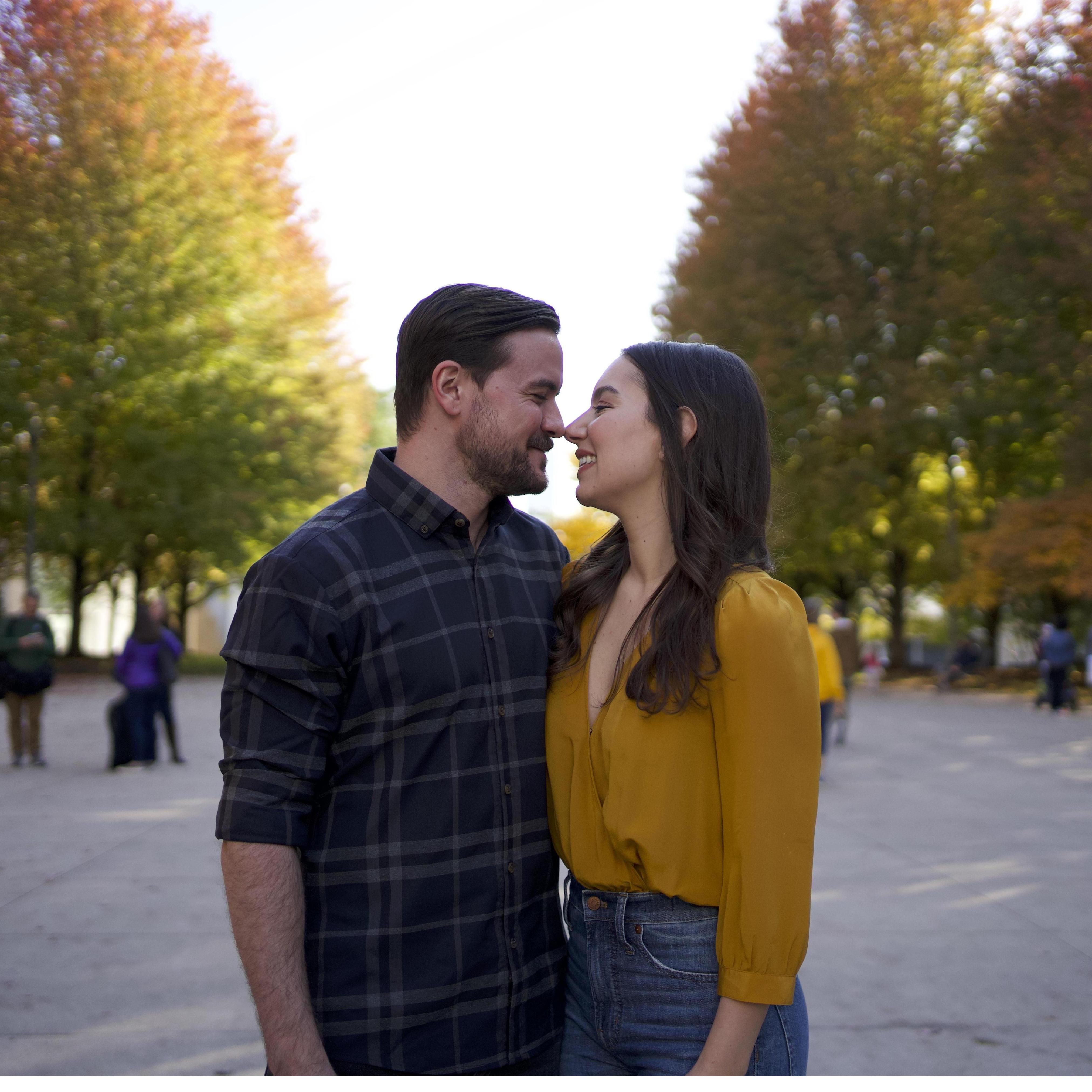 Engagement pictures in Millennium Park