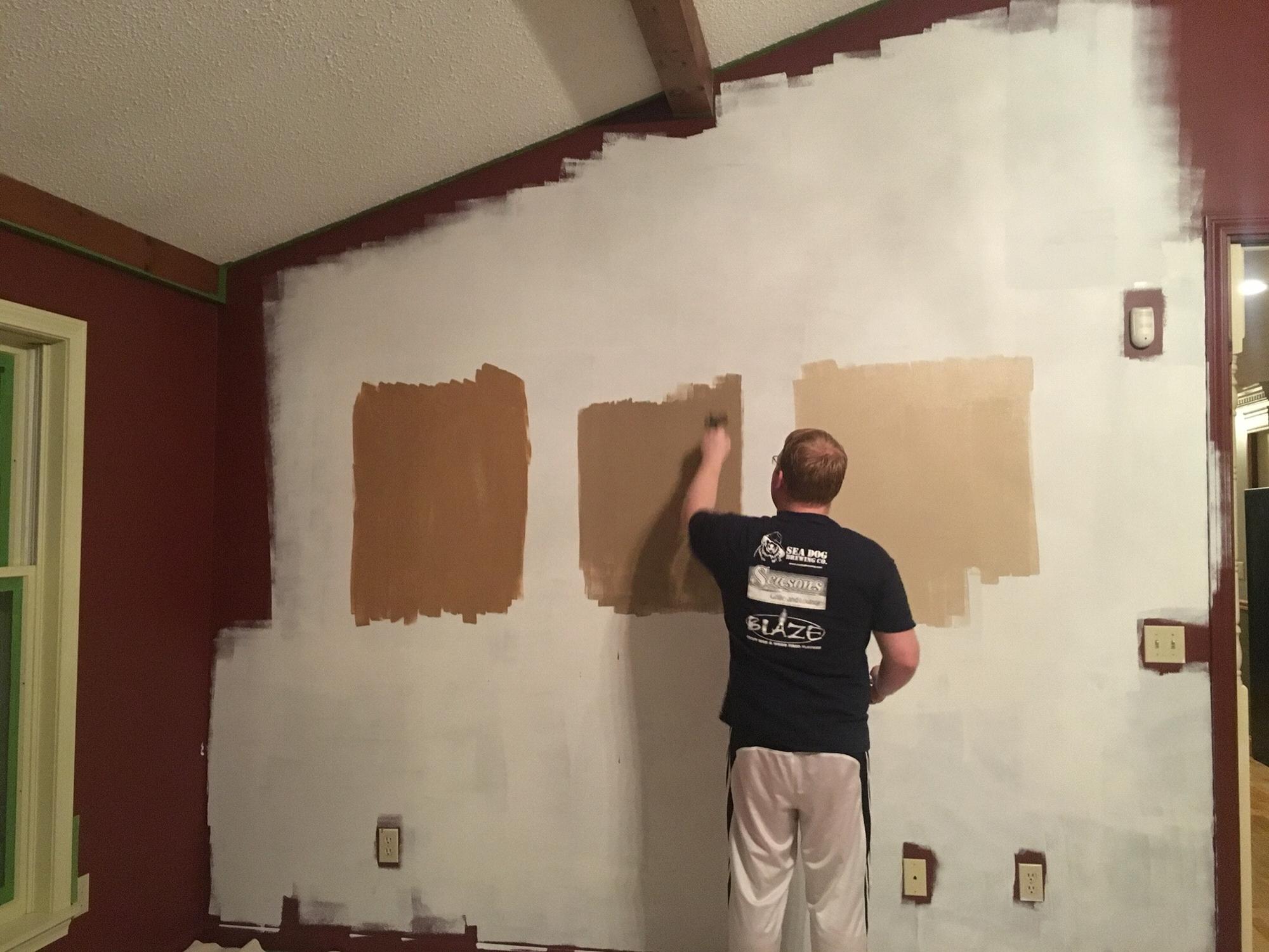 Choosing paint colors for the house.