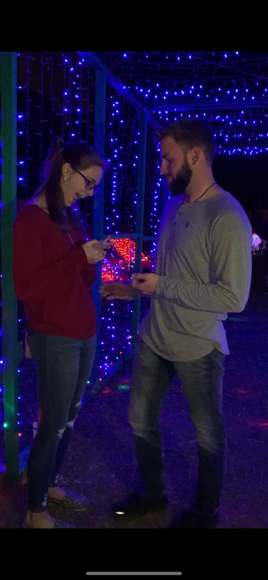 Once I finally saw the the ring because Stephen had the box upside-down when he proposed. Haha