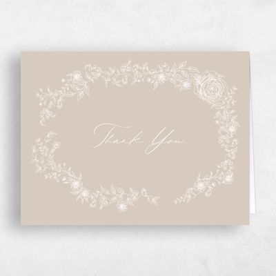 Canvas Tan, Beige Wedding Thank You - Taylan Landscape