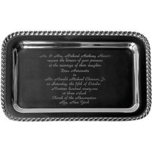 Masthead Tray w/ Wedding Invitation | Engraved Cast Aluminum
