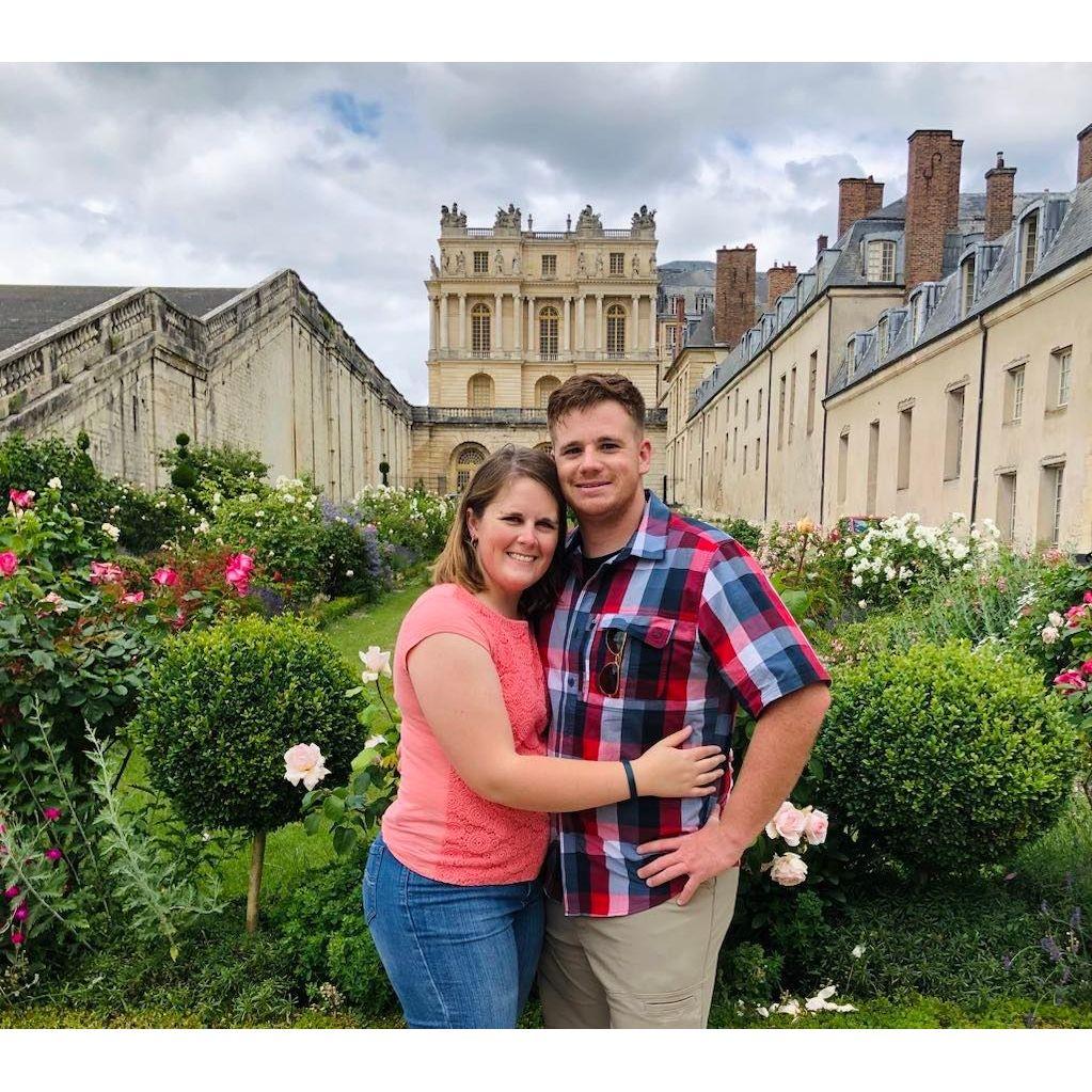 We went to Europe! Here we are in the Gardens of Versailles! 6/8/22