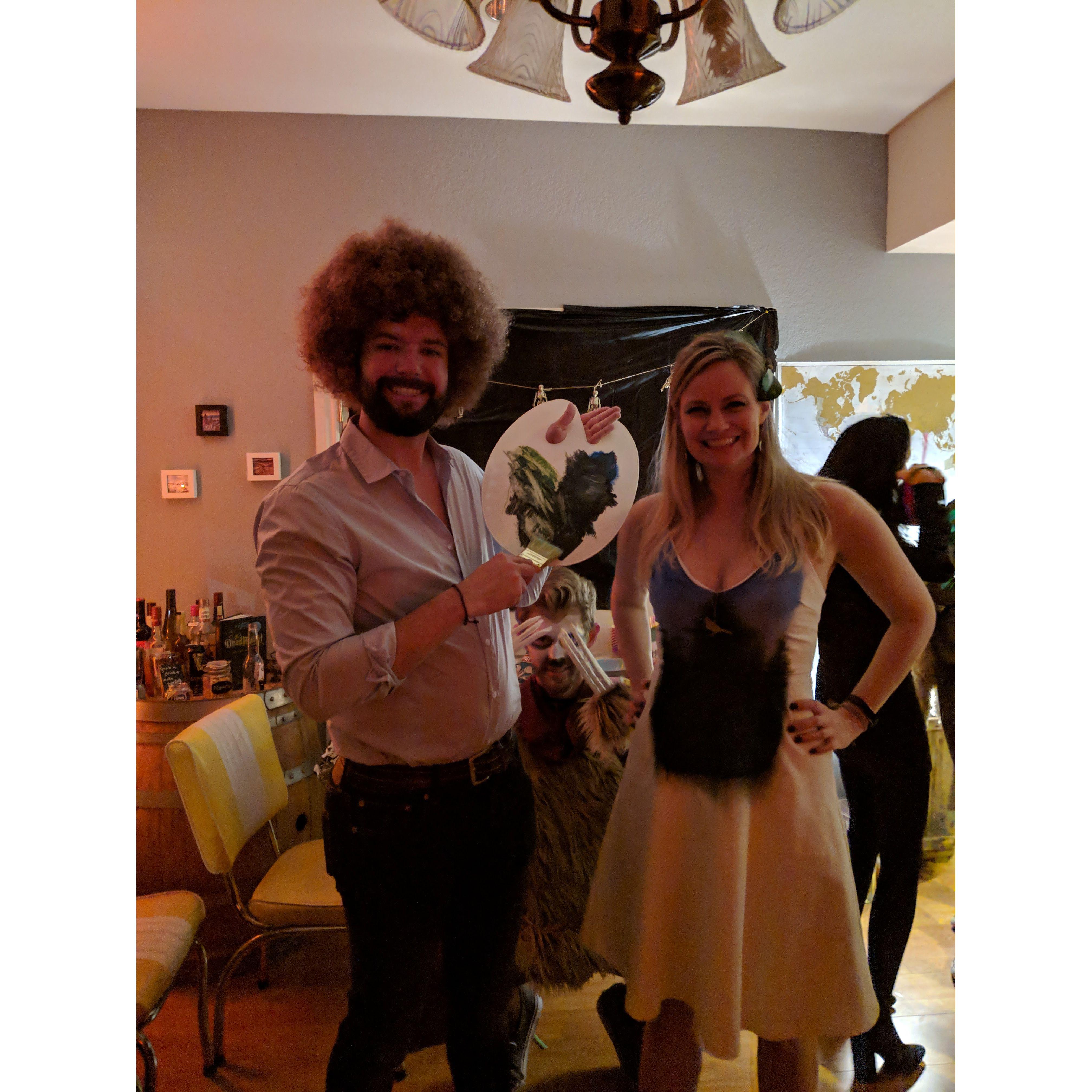 Bob Ross and his happy little tree