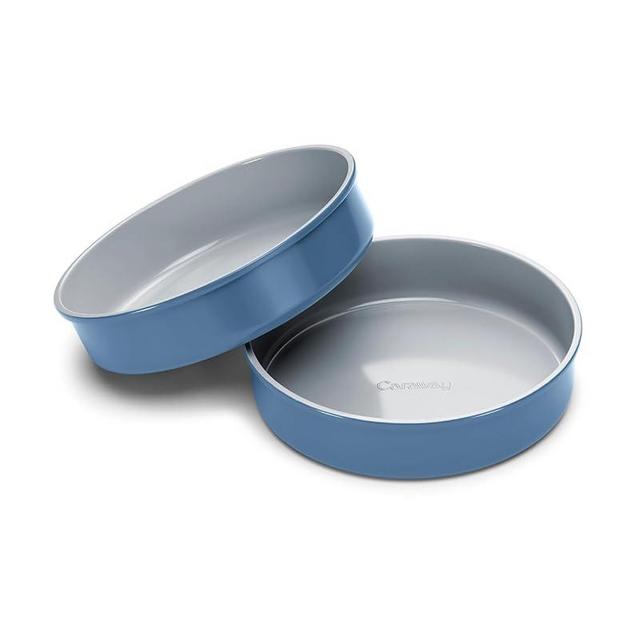 Caraway Non-Stick Ceramic 9” Circle Pans - Naturally Slick Ceramic Coating - Non-Toxic, PTFE & PFOA Free - Perfect for Birthday Cakes, Tartes, & More - Slate