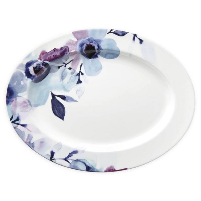 Lenox® Indigo Watercolor Floral™ 16-Inch Oval Platter