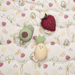 Clementine Fruits & Veggies 3-Piece Soft Plush Rattle Set