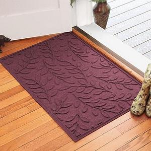 Weather Guard™ Brittney Leaf 30-Inch x 45-Inch Door Mat in Bordeaux
