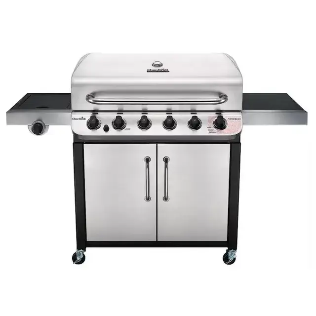 Char-Broil Performance Stainless 6-Burner Liquid Propane Gas Grill with 1 Side Burner