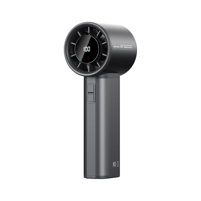 Sowmow Portable Handheld Turbo Fan, 100 Speeds Adjustable Mini Personal Fan, 4500mAh USB-C Rechargeable Battery Operated, Digital Display, Ultra-Quiet & Durable for Travel, Office, Gym, Outdoor Black