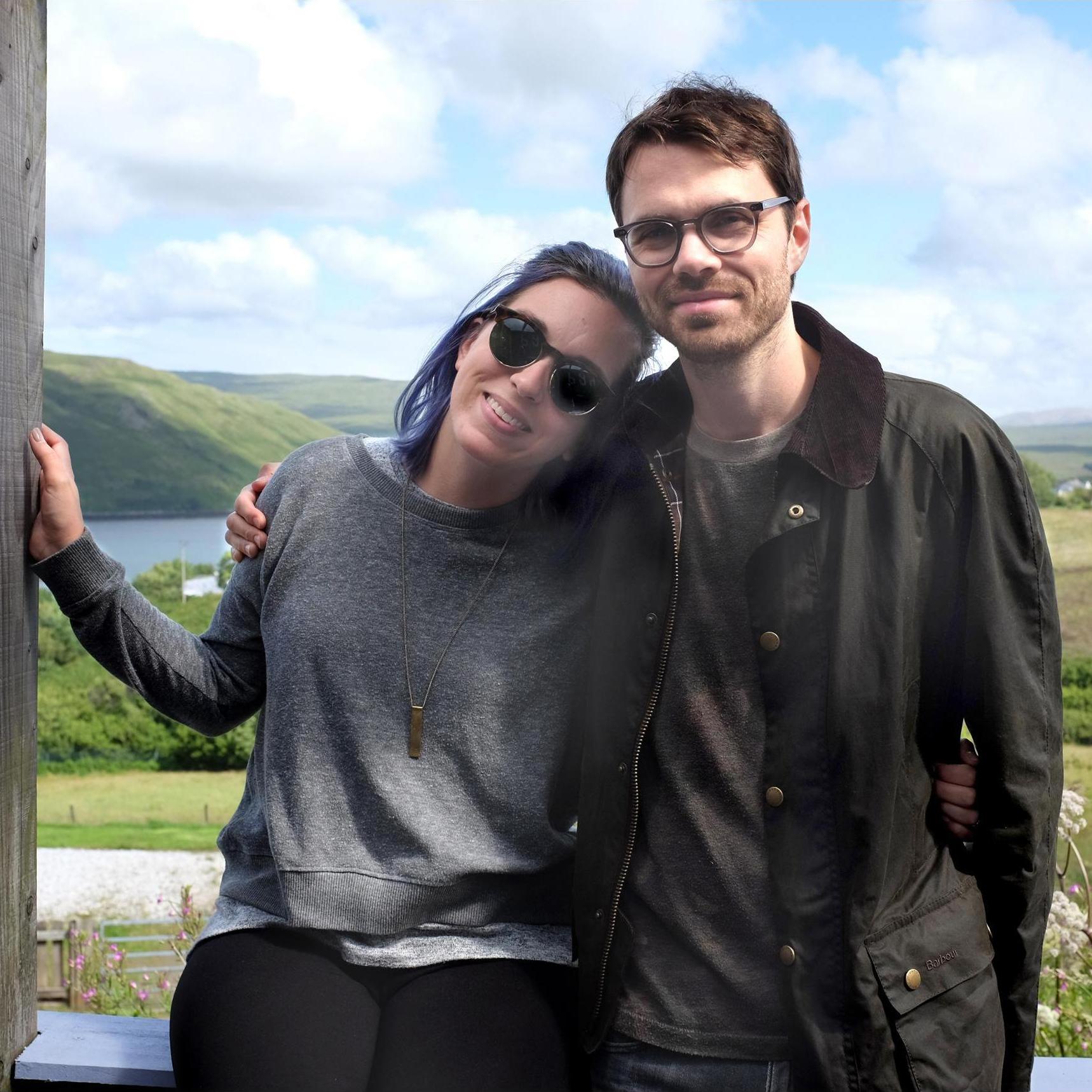 Our first international trip together (outside of Japan) was to the UK in the summer of 2018. Here we are waiting to eat lobster on the Isle of Skye.