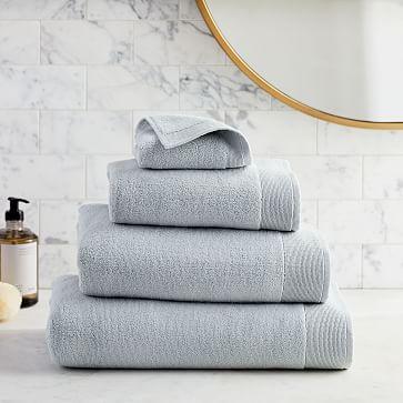 Organic Luxe Bath Sheet- Sea Salt Blue