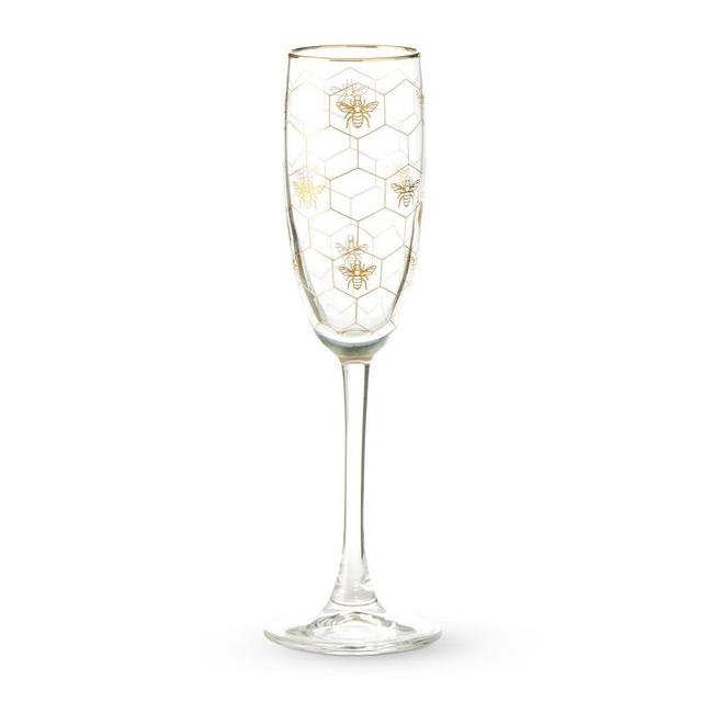 Honeycomb Flute Glasses, Set of 2