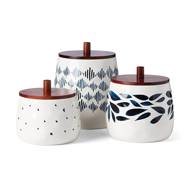 Lenox Blue Bay 3-Piece Canister Set, 9.92, Multi