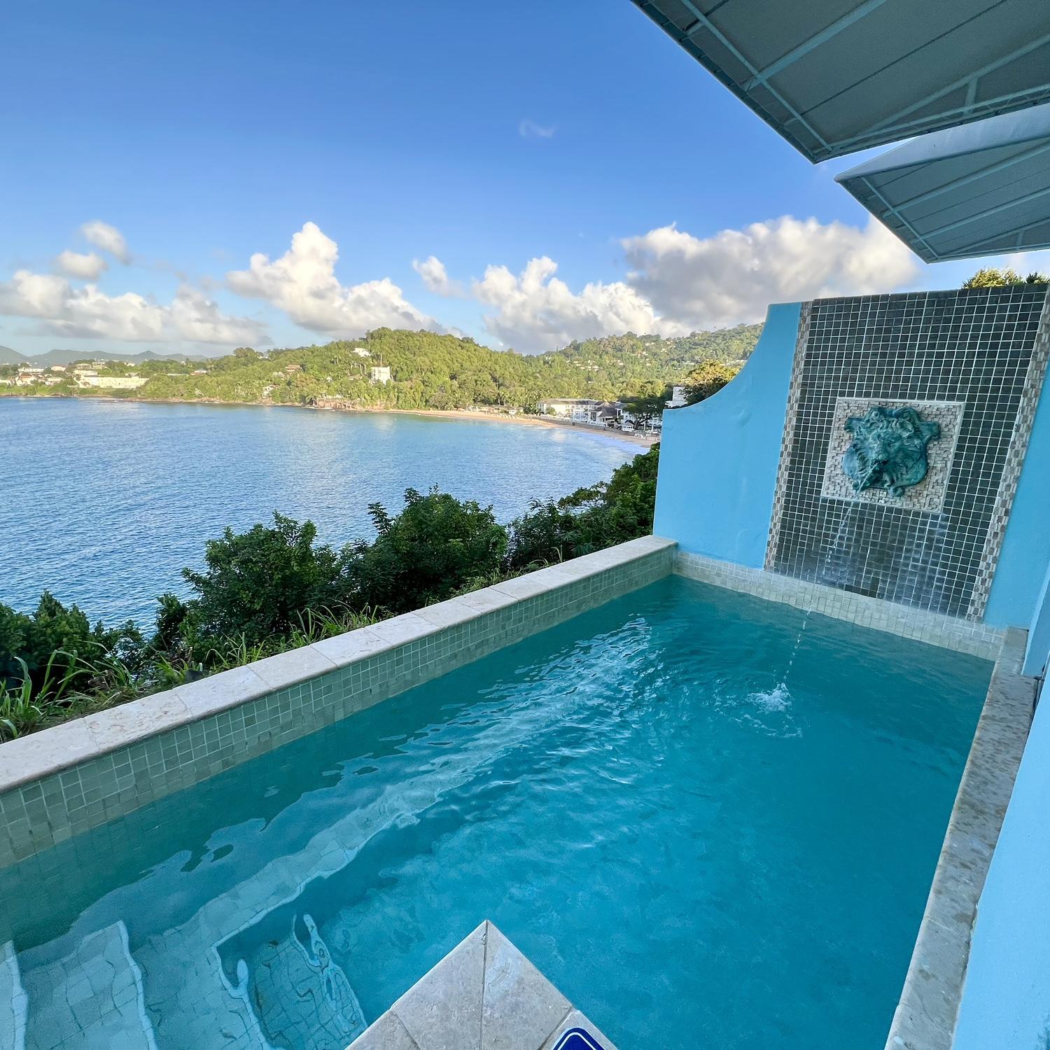 Our villa. Having our own bluffside pool was incredible