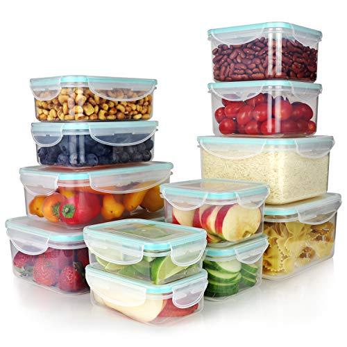 Plastic Food Containers with Lids for Food Storage - Safe for Dishwasher, Microwave, and Freezer - BPA Free, Perfect for Meal Prep & Freezer [24 pc set]