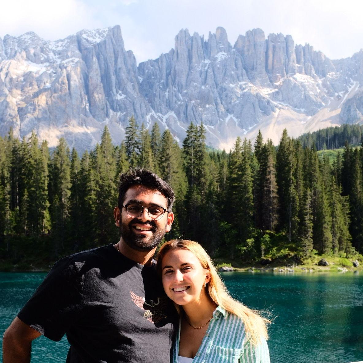 at a listerine green lake in the Italian Dolomites - June 2023