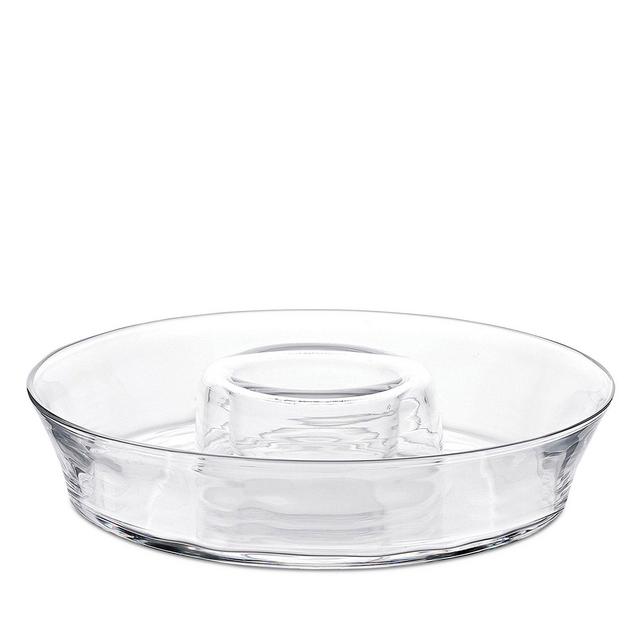 Juliska Puro Glass Chip & Dip Server