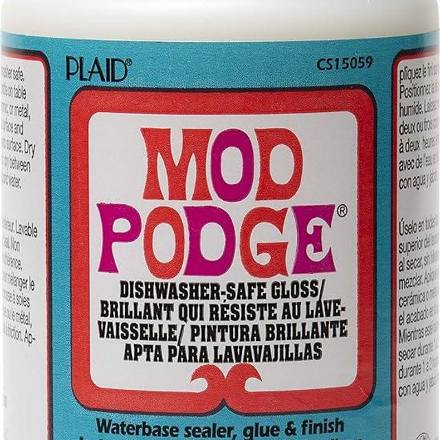 Mod Podge Dishwasher Safe Waterbased Sealer, Glue and Finish (8-Ounce), CS15059 Gloss, 8 Ounce