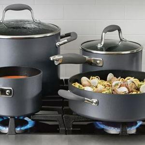 Anolon Advanced Home Hard-Anodized Nonstick Cookware Set, 11 Piece - Macy's