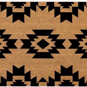 Coir Door Mats 17" X 30", Non-Slip Sturdy, PVC Backed Heavy Duty, Easy to Clean, Ideal for Door Entrance, Patio, Porch, Backyard, Garages, Geometric Boho