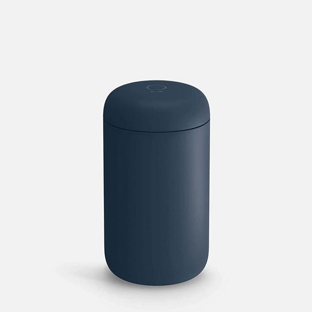 Fellow Carter Everywhere Travel Mug - Wide Mouth Vacuum-Insulated Stainless Steel Coffee and Tea Tumbler with Ceramic Interior, Stone Blue, 16 oz Cup