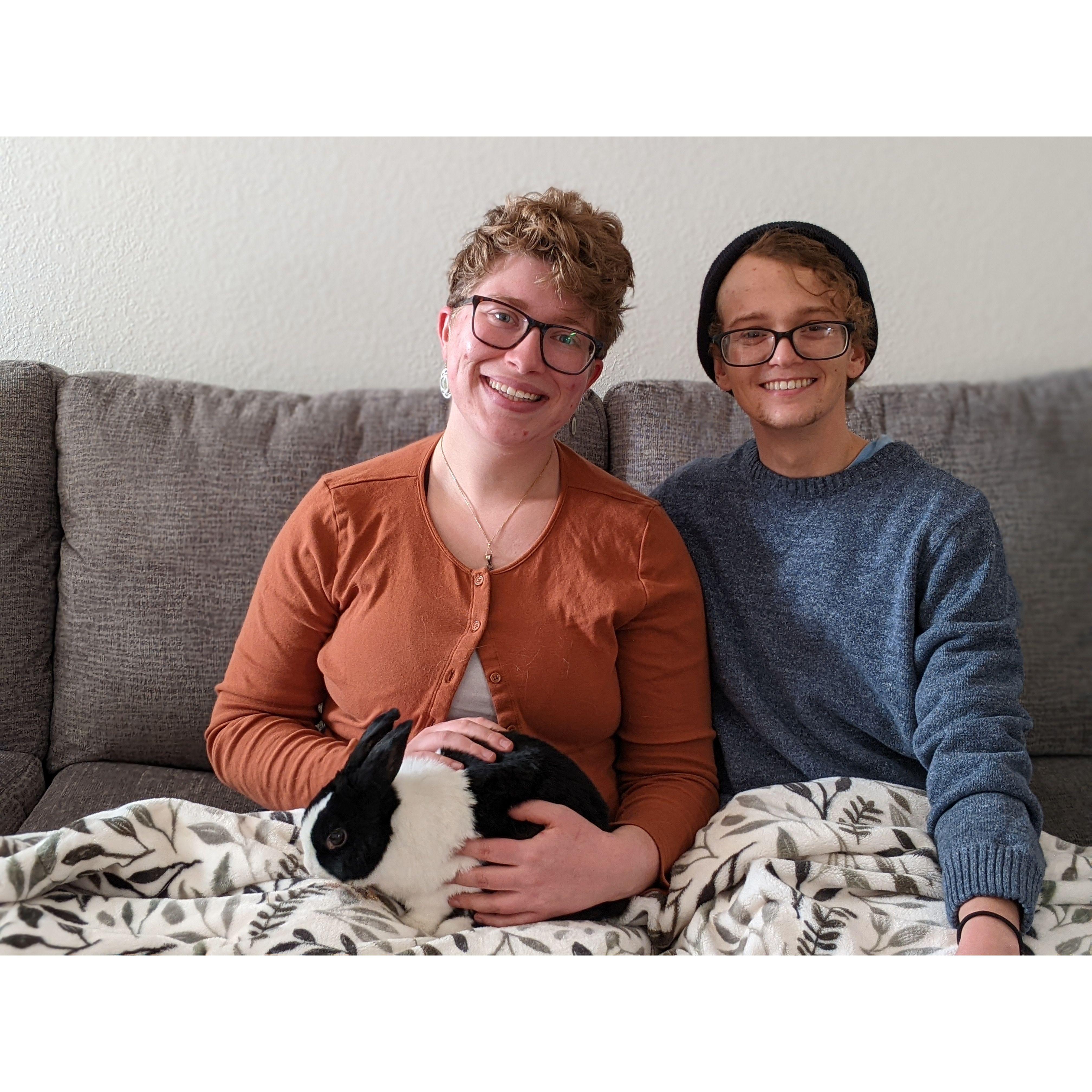 Posing with our sweet bunbuncito