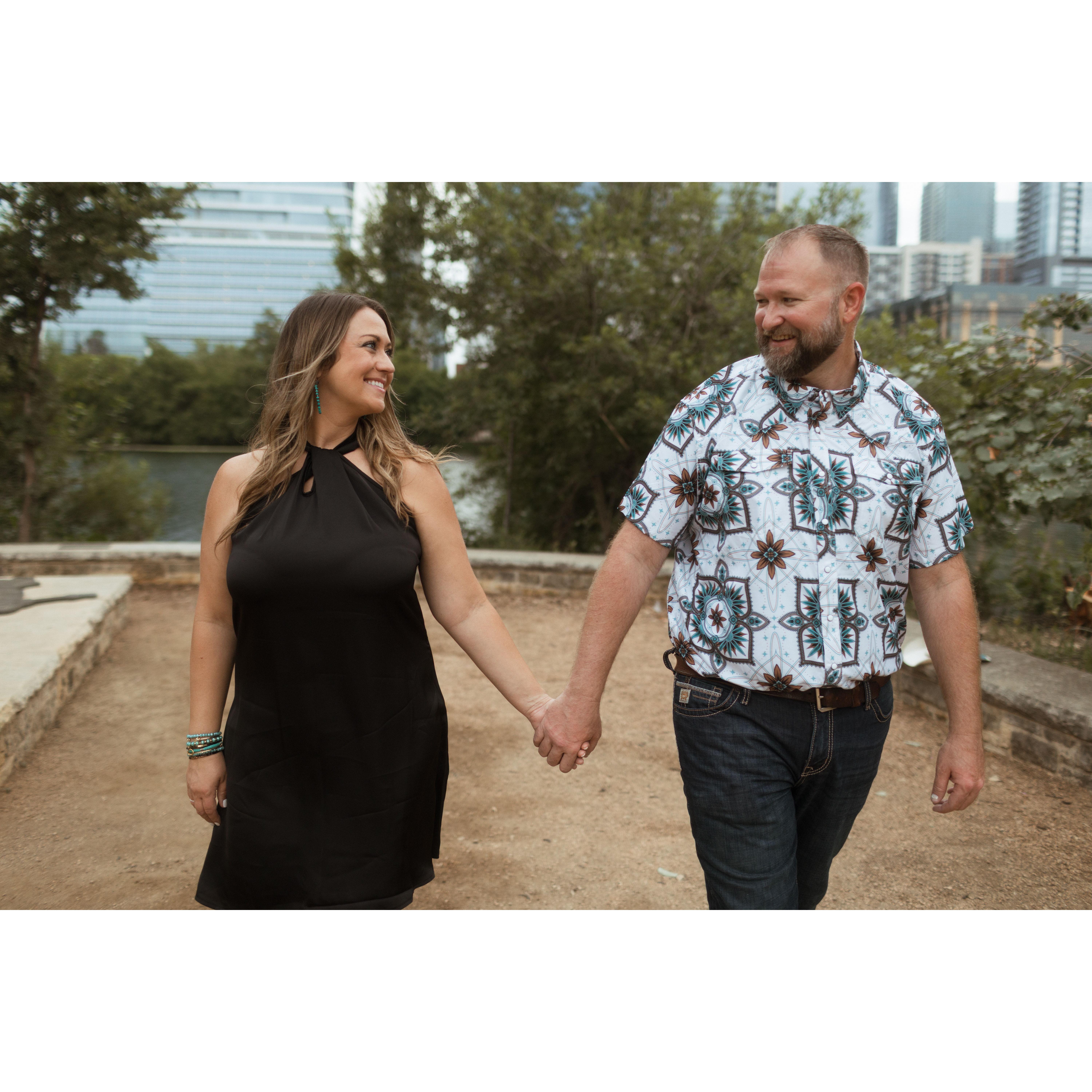 Our Engagement Photo Session at Town Lake in Downtown Austin!