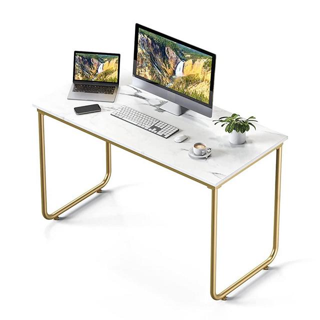 Tribesigns White Desk with Drawers & Metal Legs, Modern Vanity Desk Writing  Desk Computer Desk with Storage, Women Girls Desk Make Up Dressing Table  for Home Office, Bedroom, Living Room (47 Inches) 