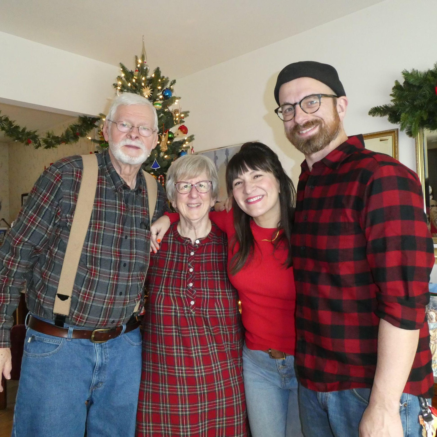 A Hunter Plaid Christmas. Christine will soon be inducted.