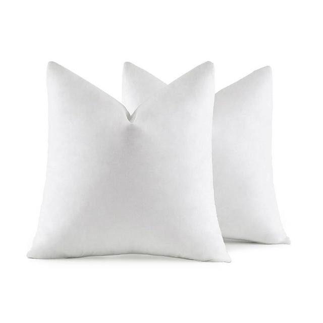 MIULEE 22x22 Pillow Inserts, Pack of 2 Feather Throw Pillow Inserts, Decorative Fluffy Throw Pillows Cotton Fabric for Living Room Sofa Bed