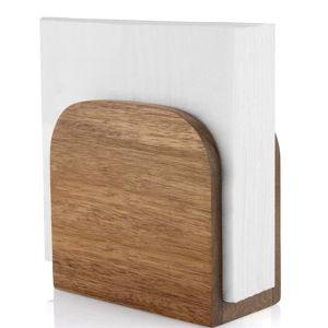 ALELION Acacia Wood Napkin Holder for Table, Wooden Upright Napkin Holders for Kitchen, Standing Napkin Dispenser for Kitchen Dining Room Party Cocktail Outdoor Use