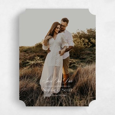 White Ticket Wedding Save the Date - Horto Photo