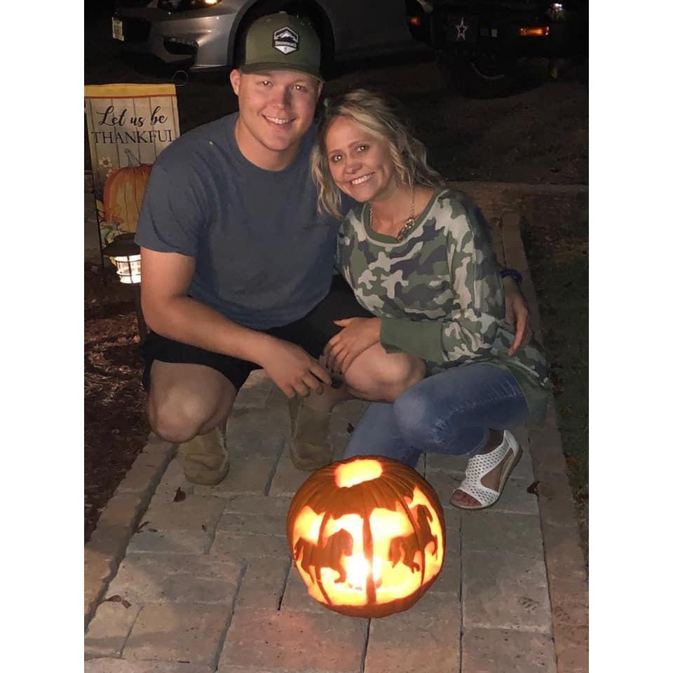 Our first time carving a Pumpkin together... Our awesome Carousel
