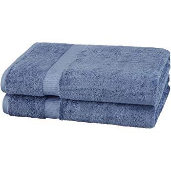 Fast Drying Extra Large Bath Towel Set, Decorative & Luxury Premium Turkish Cotton Towels for Clearance - Spa & Hotel Quality - Pack of 8 Including 2 Oversized Bath Sheets (30x60) - Blue