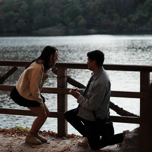 The moment our engagement all began!