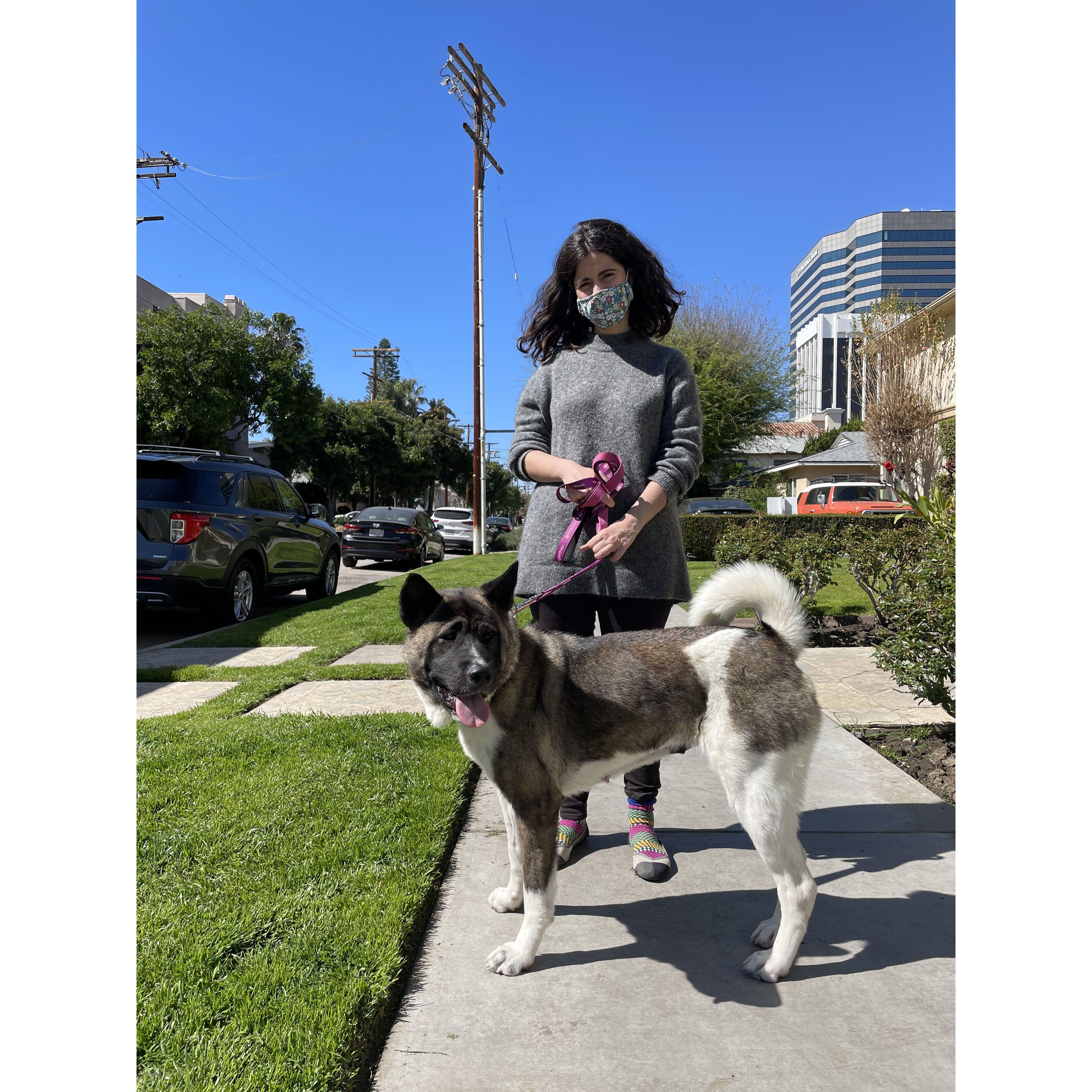 Our first foster doggo, Fanta.