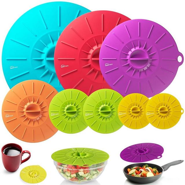 Silicone Lids For Bowls - Silicone Bowl Covers Reusable Silicone Lids - Silicone Microwave Cover - Silicone Food Covers - Silicone Covers For Bowls - Silicone Covers For Food Storage - Variety